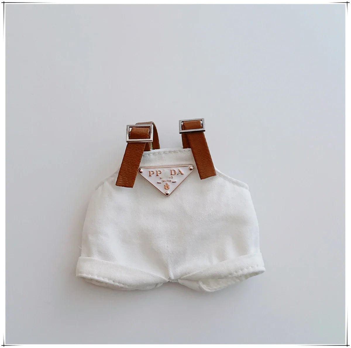 For 17cm Labubu Mini Doll Clothing Hat Bib Pant V1 V2 Clothes Shoes Doll DIY Accessories Sitting Party Games Toys Gifts