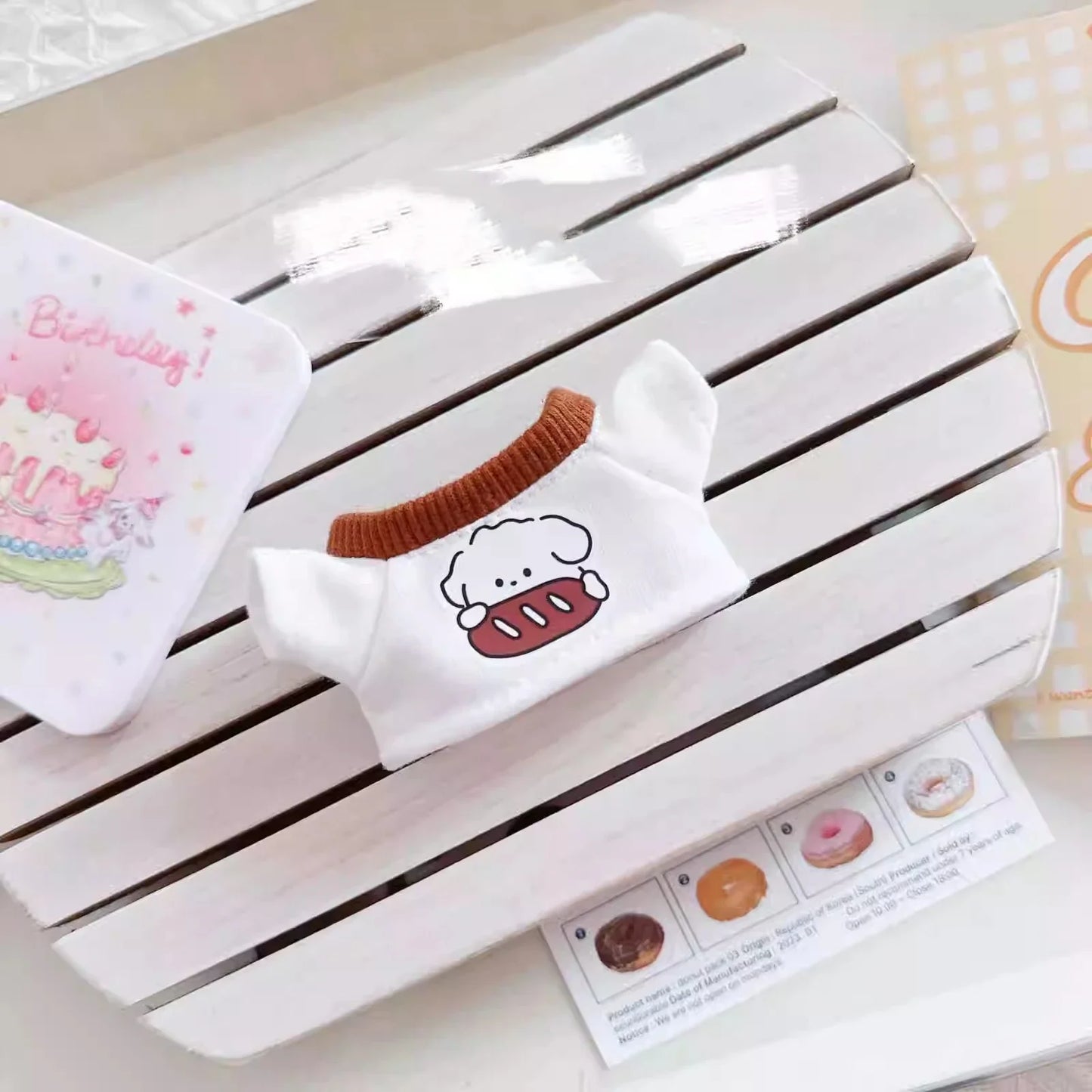 For 17cm Labubu Mini Doll Clothing Hat Bib Pant V1 V2 Clothes Shoes Doll DIY Accessories Sitting Party Games Toys Gifts