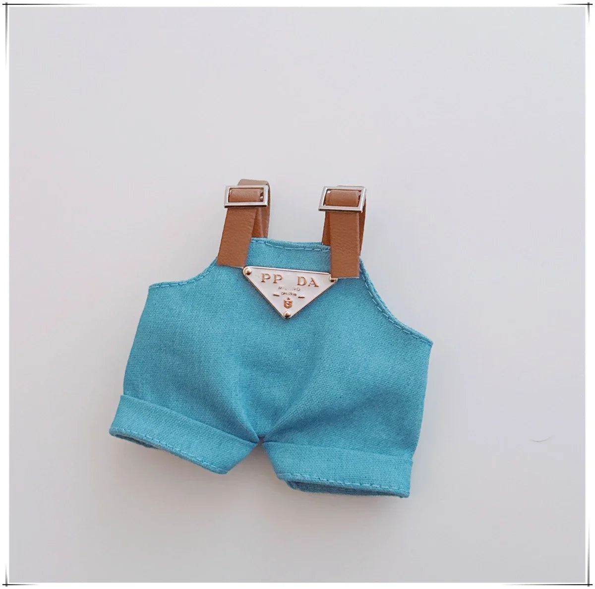 For 17cm Labubu Mini Doll Clothing Hat Bib Pant V1 V2 Clothes Shoes Doll DIY Accessories Sitting Party Games Toys Gifts