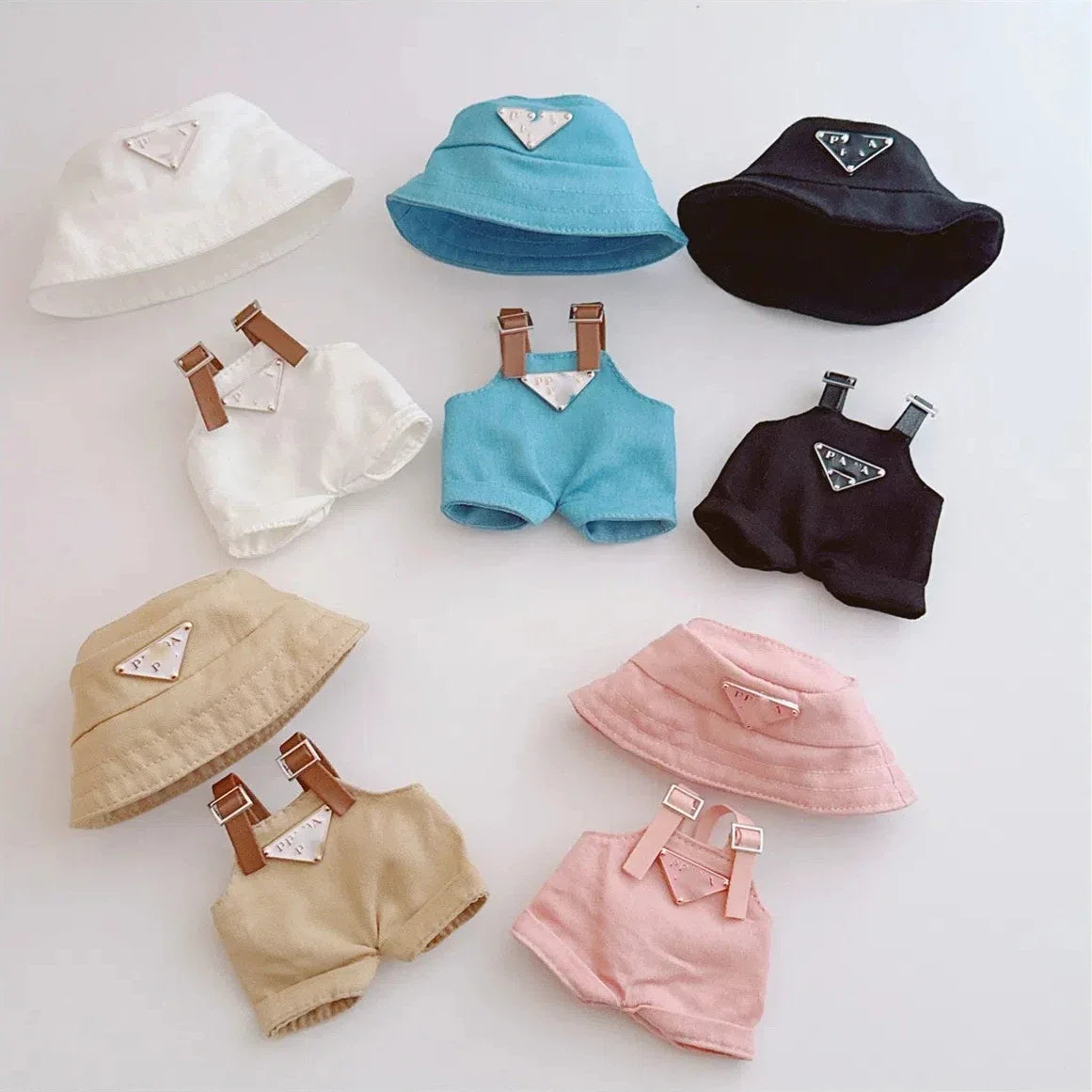 For 17cm Labubu Mini Doll Clothing Hat Bib Pant V1 V2 Clothes Shoes Doll DIY Accessories Sitting Party Games Toys Gifts